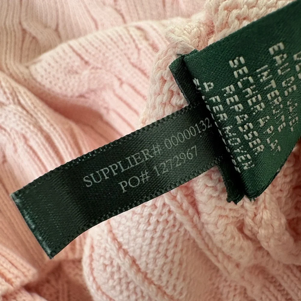 Ralph Lauren Pink Cable Knit Sweater - Picture 6 of 8